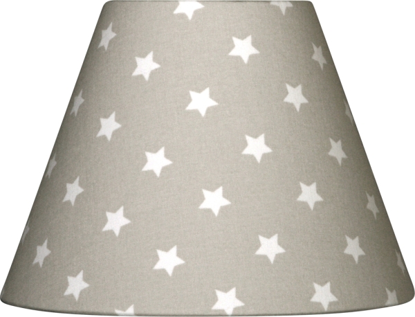 Lampenschirm hellbeige mit Sternen M